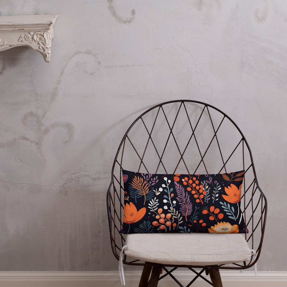 Boho Floral Design T12 Premium Pillow