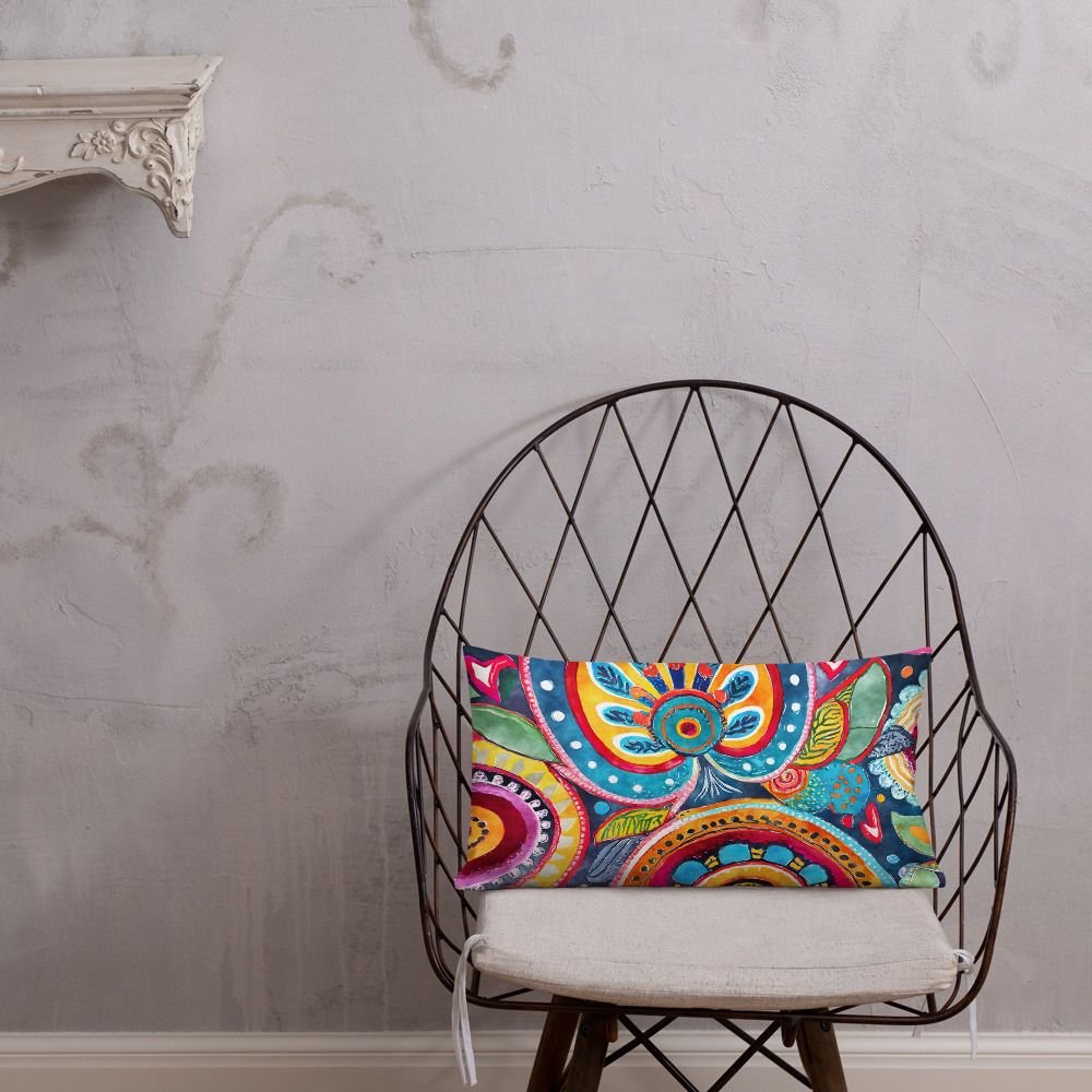 Funky Watercolor Pattern 12 Premium Pillow