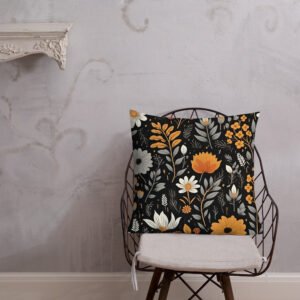 Boho Floral Design T3 Premium Pillow