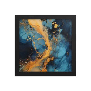 Marble Splatter Framed poster