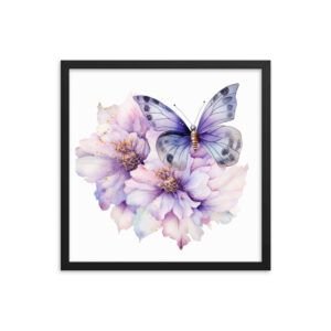 Elegant Purple Butterfly #1 Framed poster