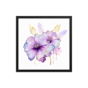 Elegant Purple Butterfly #2 Framed poster