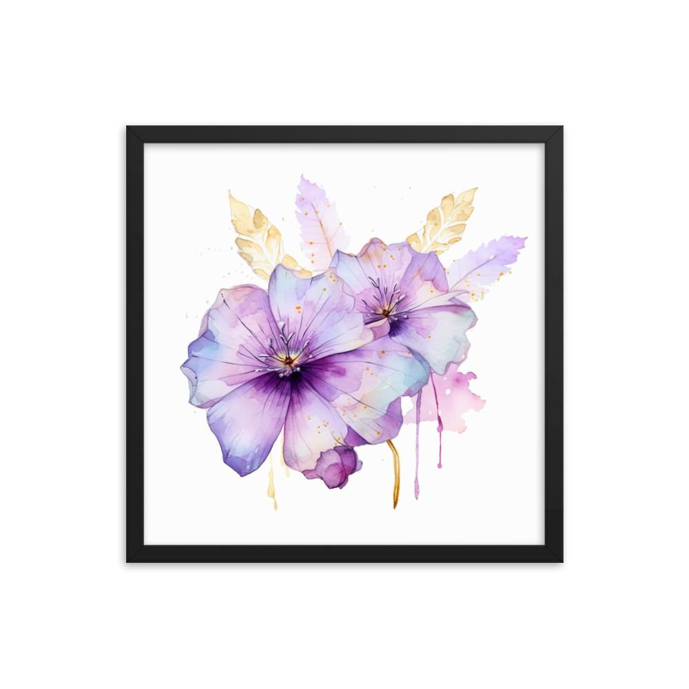 Elegant Purple Butterfly #2 Framed poster