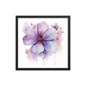 Elegant Purple Butterfly #4 Framed poster