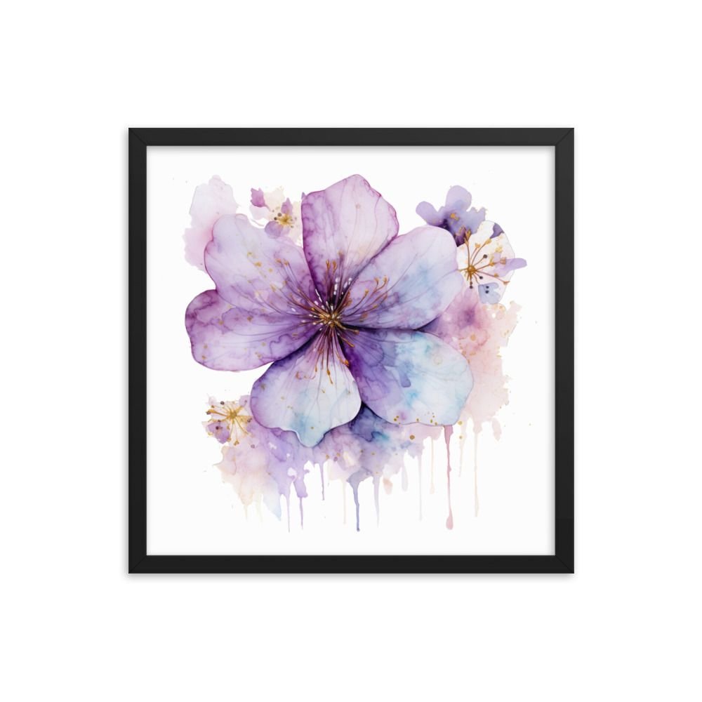 Elegant Purple Butterfly #4 Framed poster