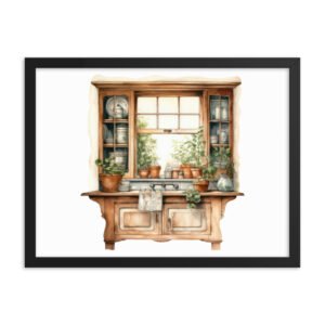 Old Fashioned Kitchen Framed poster