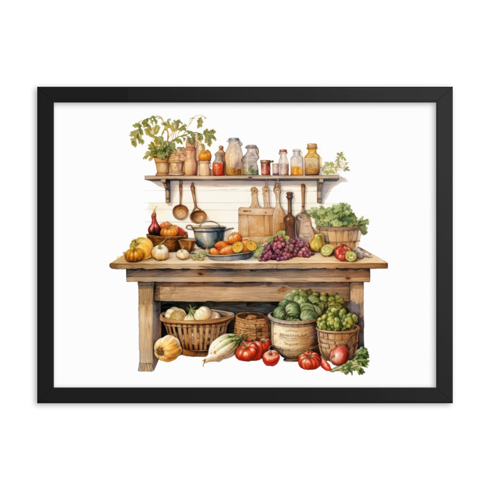 Vegetable Kitchen Framed poster