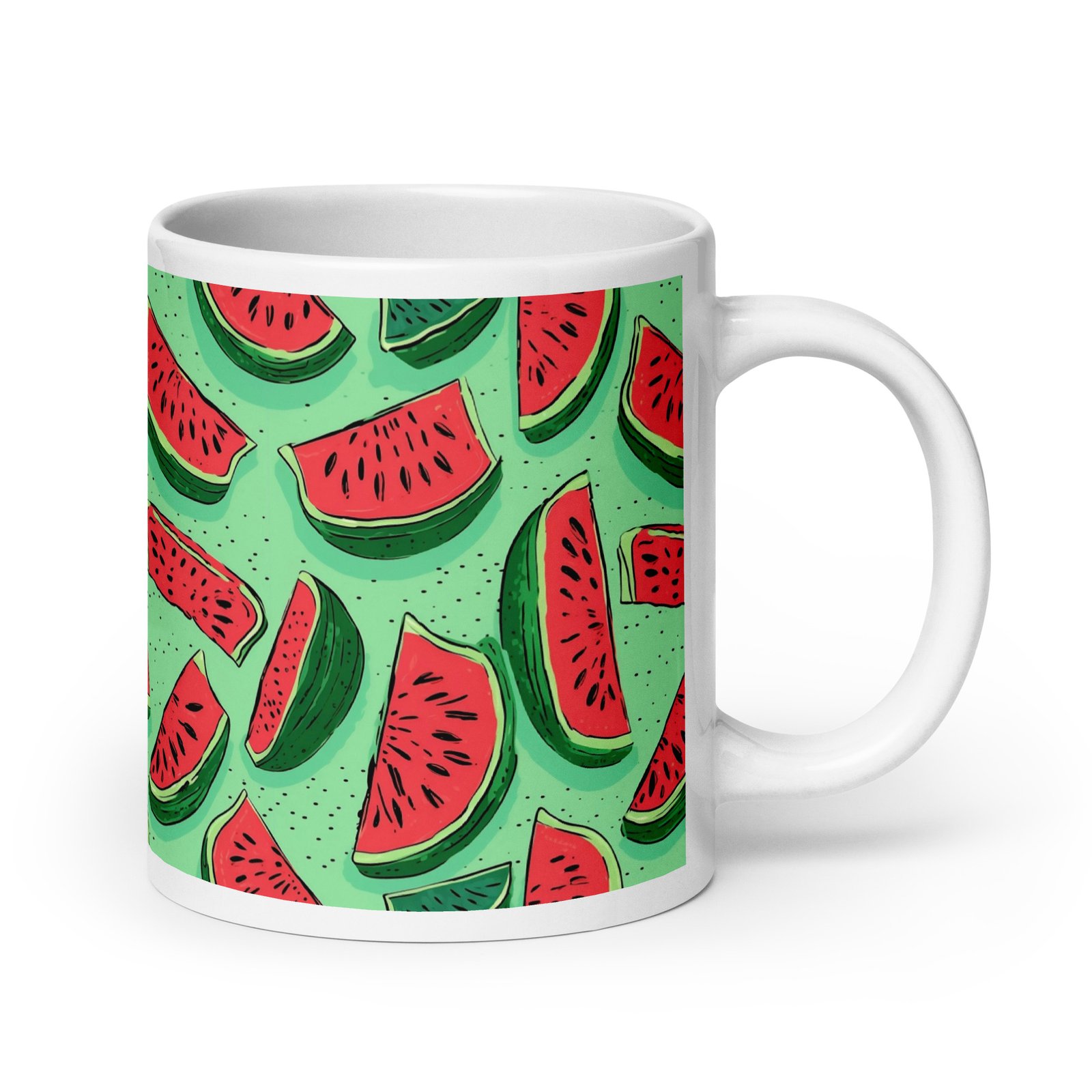 Melon White glossy mug